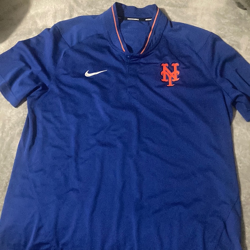 New York Mets Nike baseball shift MLB official dri- fit orange blue large